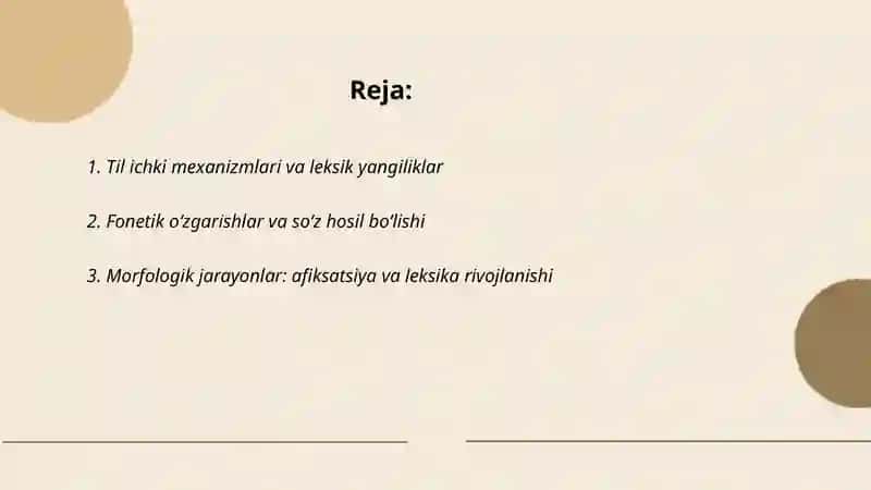 Tilning leksik taraqqiyotidagi ichki va tashqi omillar 2