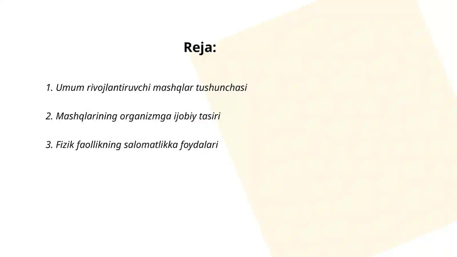 Umum rivojlantiruvchi mashqlar 2