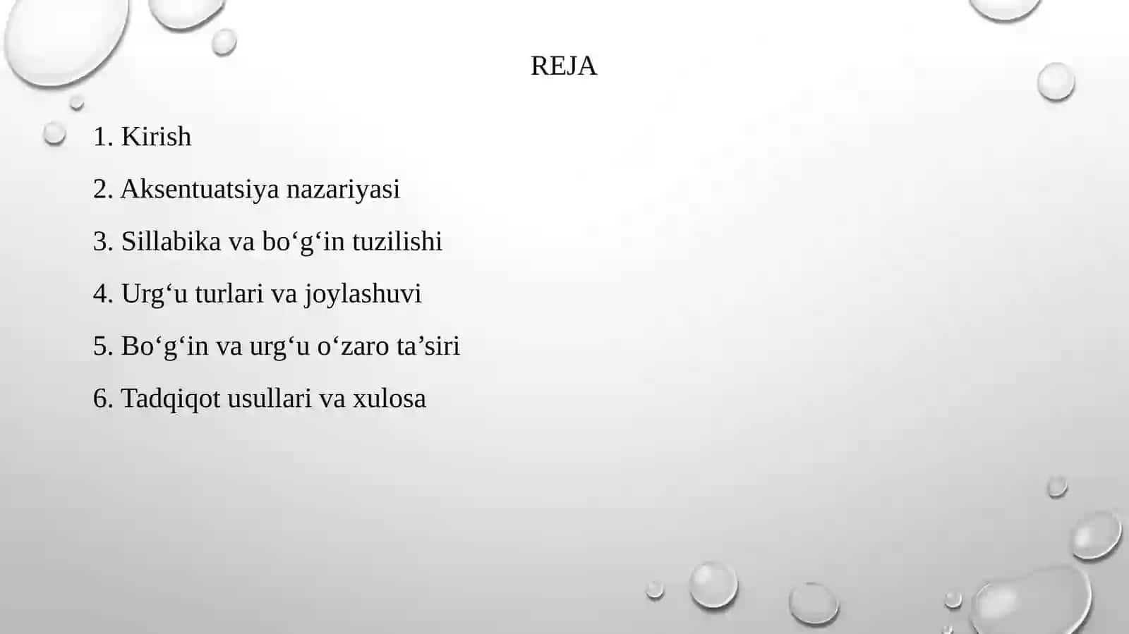 O’zbek tilshunosligida aksentuatsiya va sillabika. Urg’u va bo’g’in 2