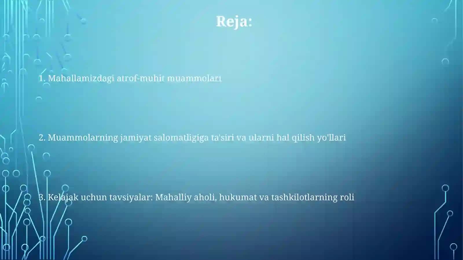 Mening mahallamda ekologik muammolar 2