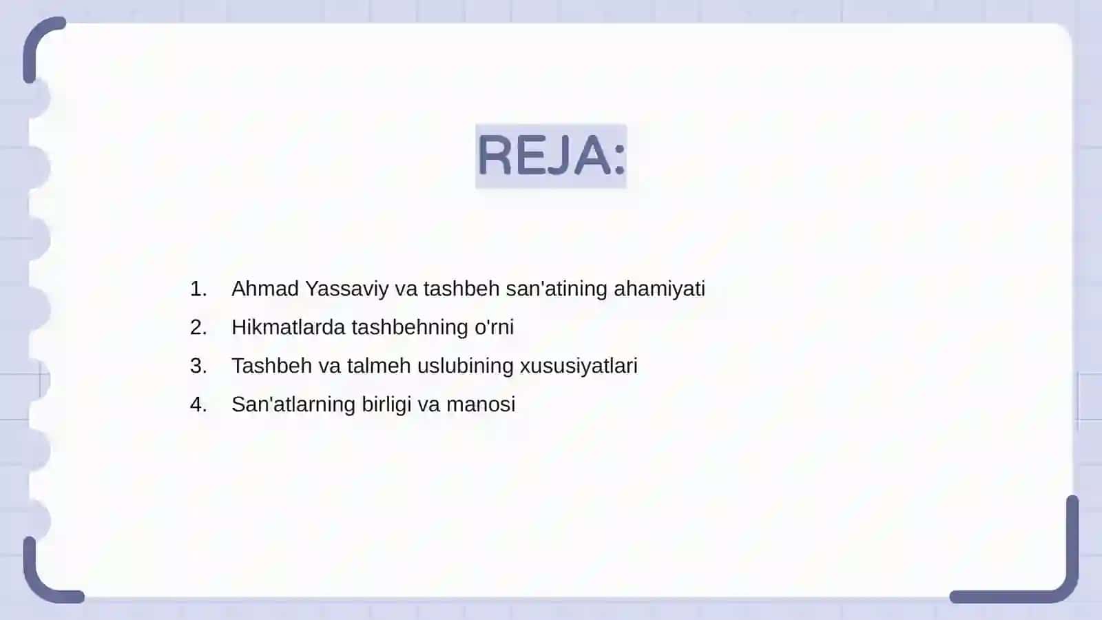 Ahmad Yassaviy hikmatlarida tashbeh talmeh san'atlari 2