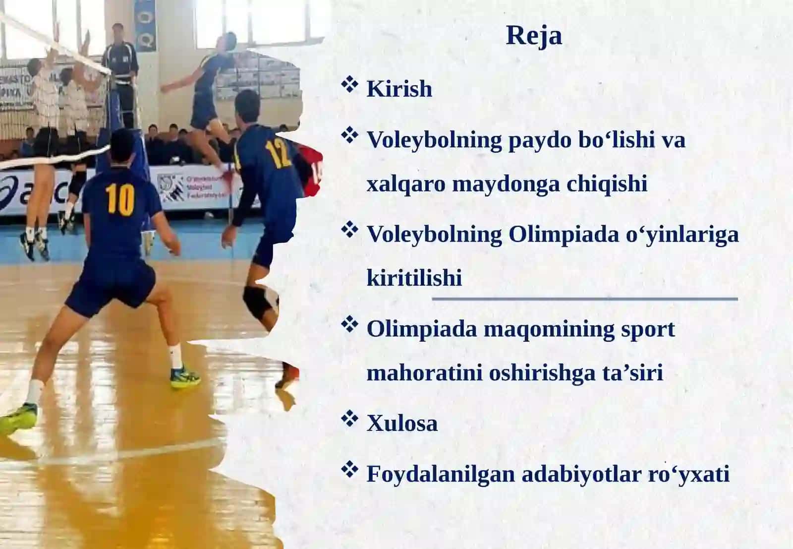 Voleybolning Olimpiada o‘yinlariga kirib kelishi 2