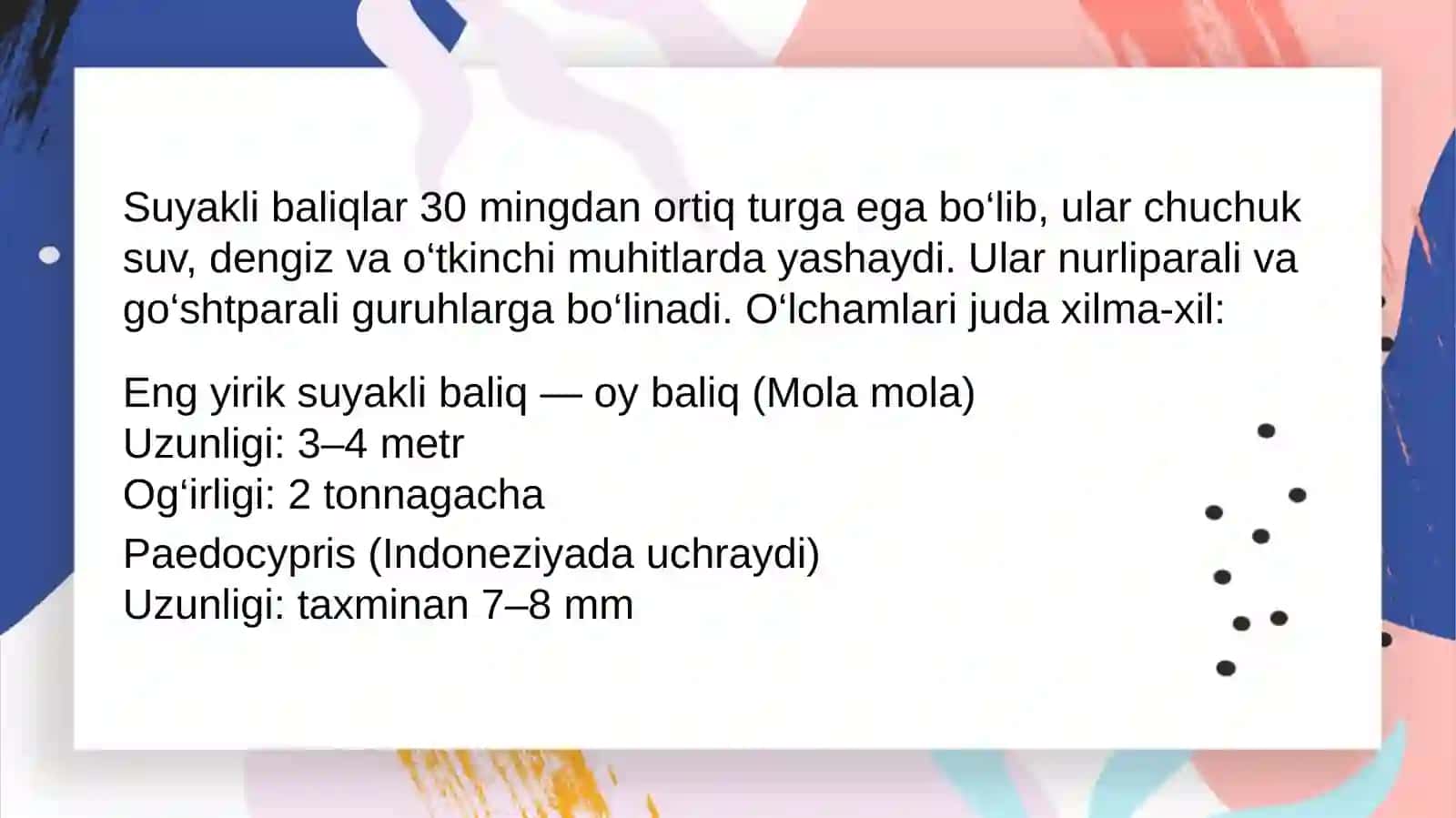 Suyaklibaliqlar(osteichthyes)sinfi 2
