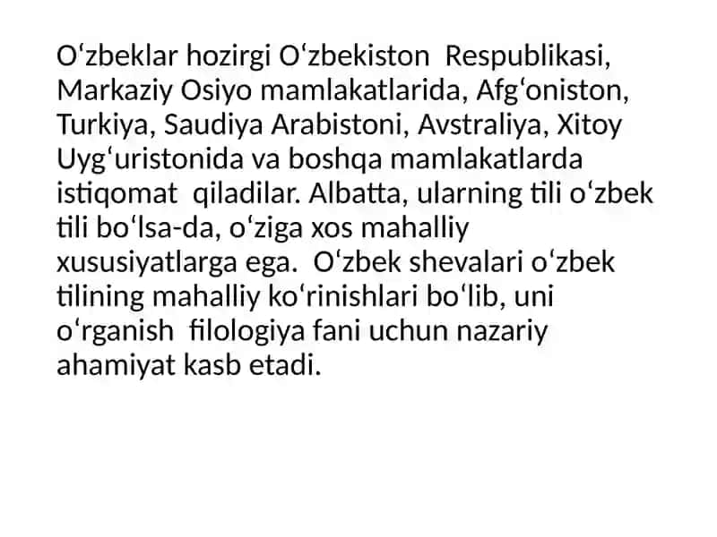 O'zbek xalq shevalarining o'rganilishi tarixi 2