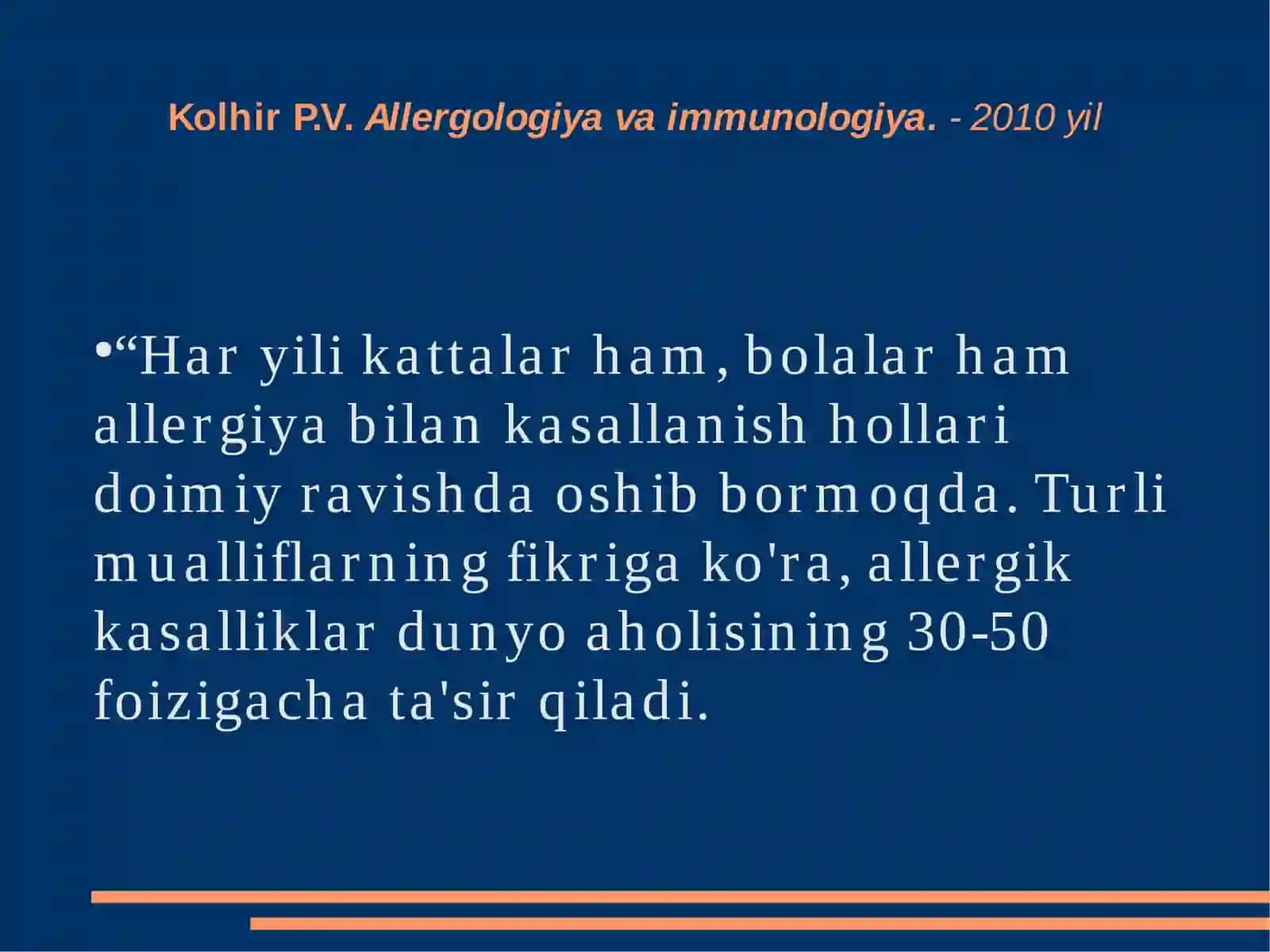 Molekulyar allergiya diagnostikasi - bugungi kunda allergologiyaning kelajagi 2