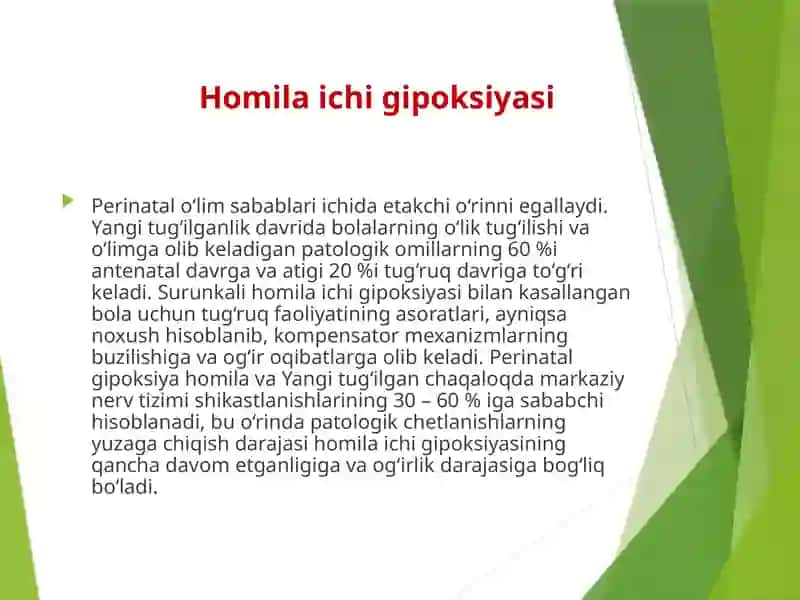 Yangi tug‘ilgan chaqaloqlar asfiksiyasi 2