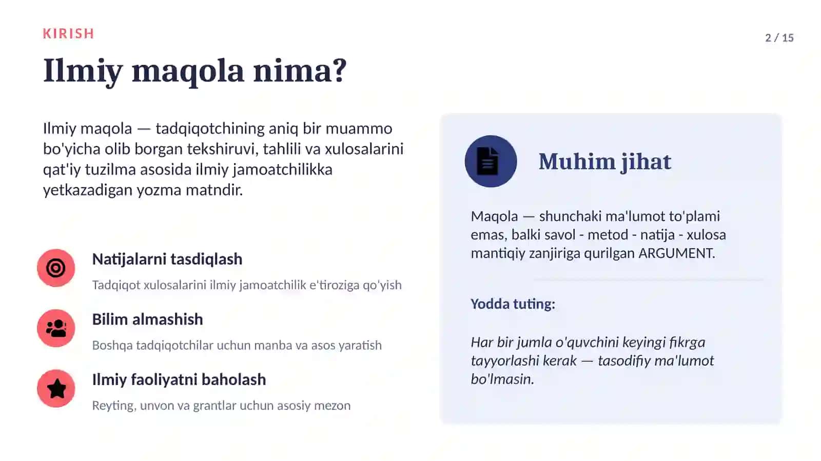 Ilmiy Maqola Yozish 2