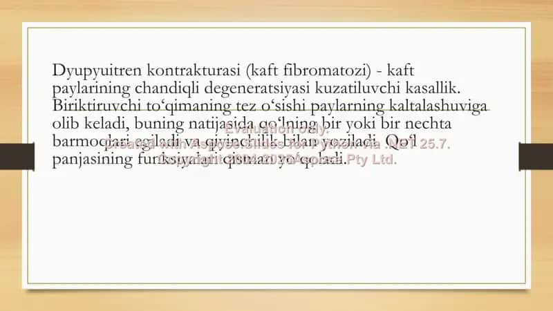 Dyupyuitren kontrakturasi 2