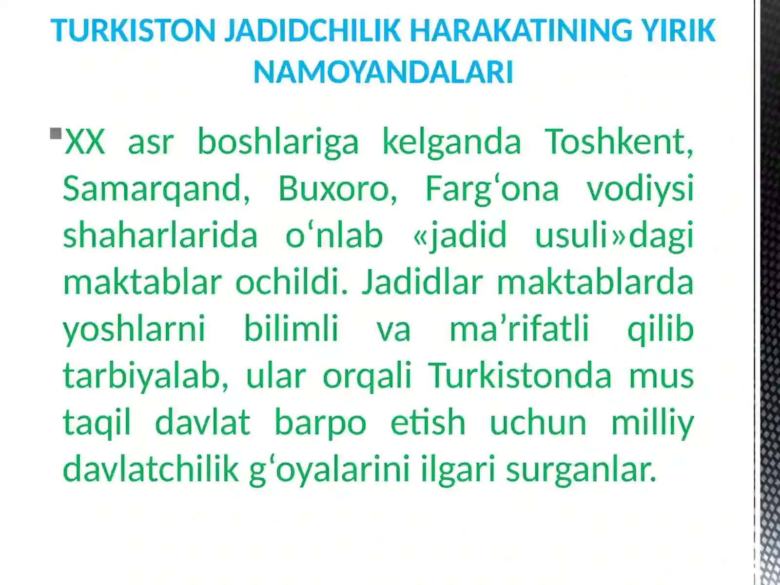 Jadidlar harakati 2