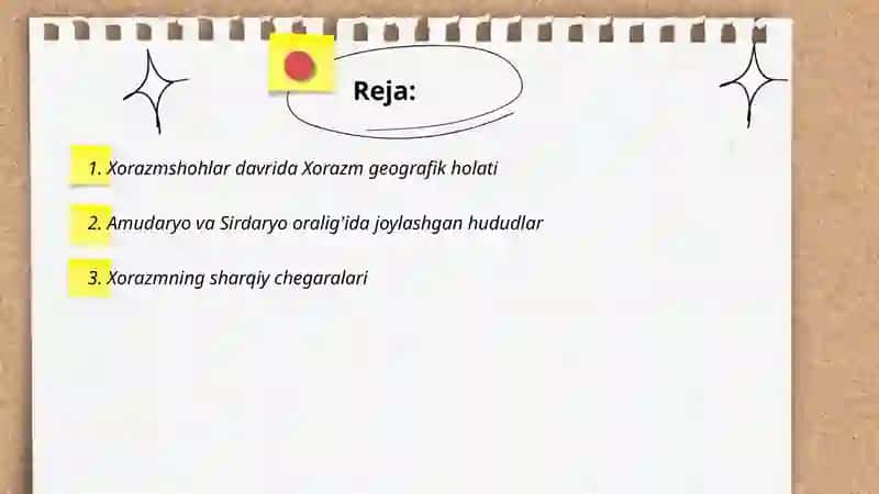 Xorazmshohlar davri tarixiy geografiyasi 2