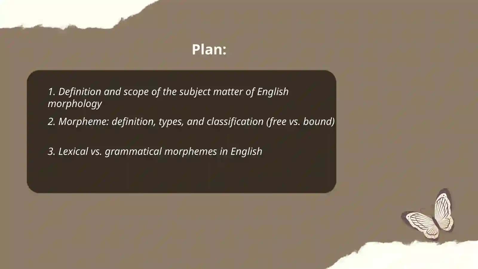 Subject Matter of English Morphology 2