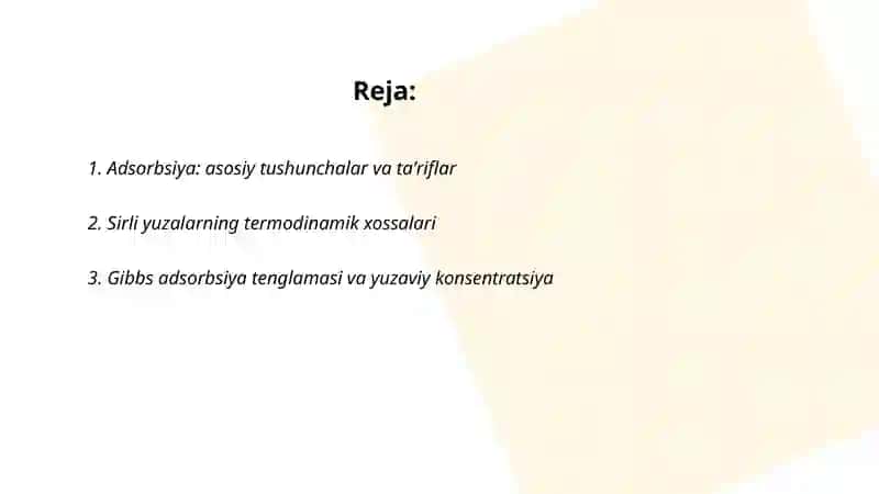 Adsorbsiya: asosiy tushunchalar va taʼriflar 2