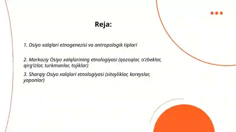 Osiyo xalqlari etnologiyasi 2