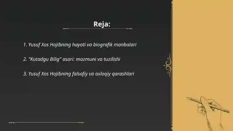 Yusuf Xos Hojibning "Qutadg'u bilib" asari 2