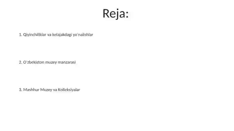 Oʻzbekistonda faoliyat yuritayotgan muzeylar 2