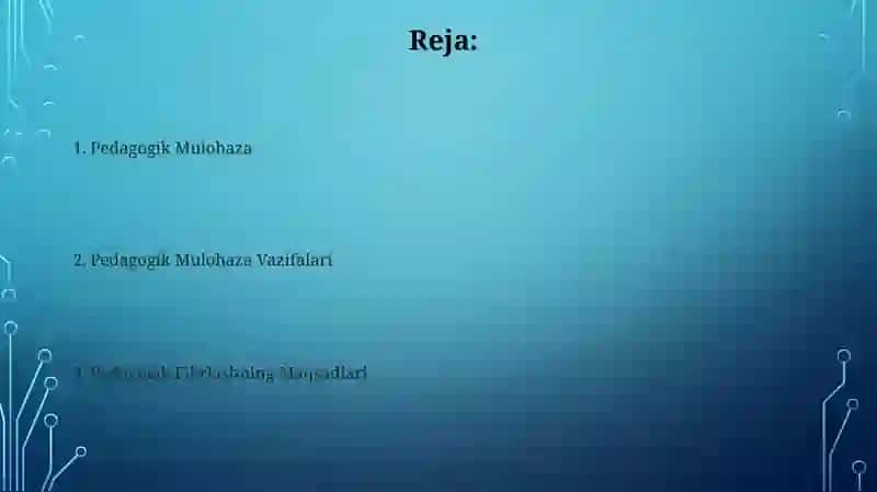 Pedagogik Mulohaza Vazifalari 2