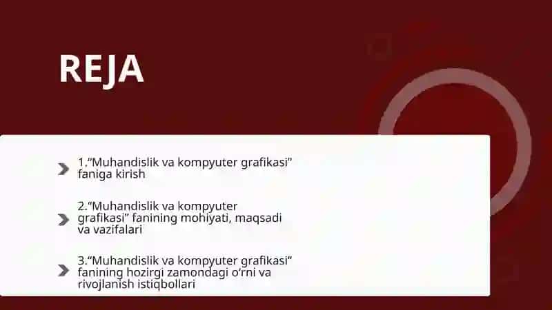Muhandislik va kompyuter grafikasi 2