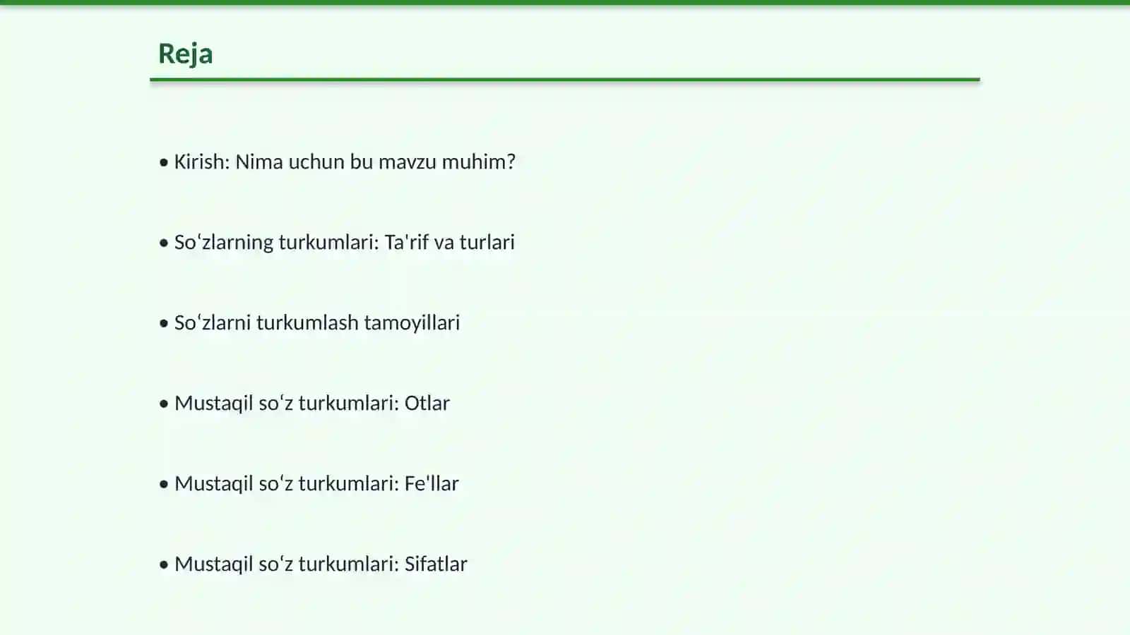 Soʻzlarni Turkumlash Tamoyillari 2