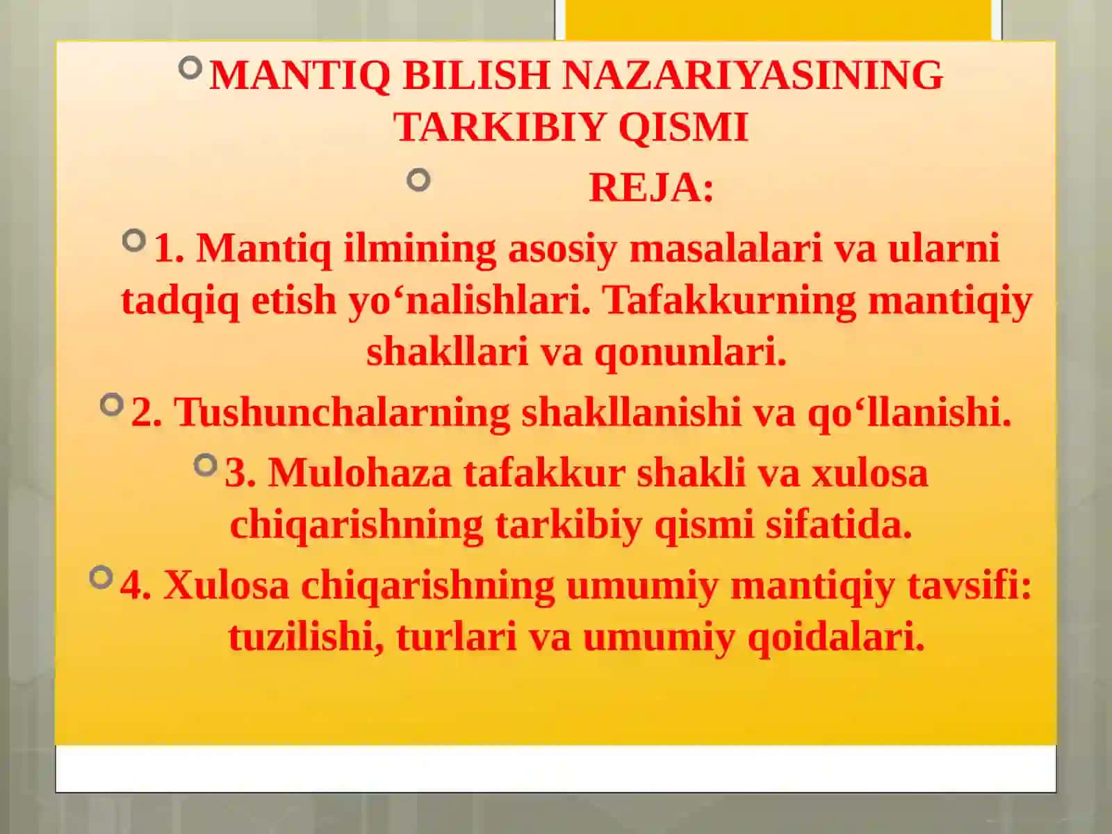 MANTIQ BILISH NAZARIYASI 2