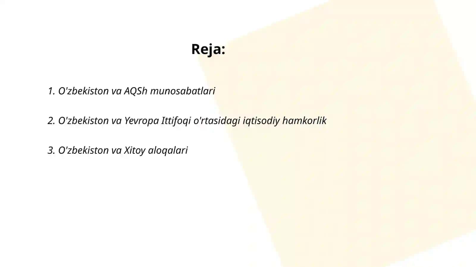 O'zbekiston va AQSh munosabatlari 2