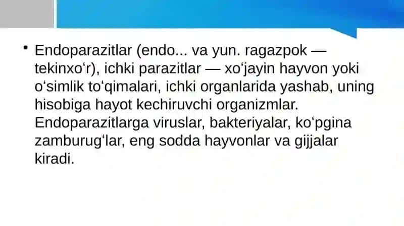 Endogen parazitar kasalliklar 2