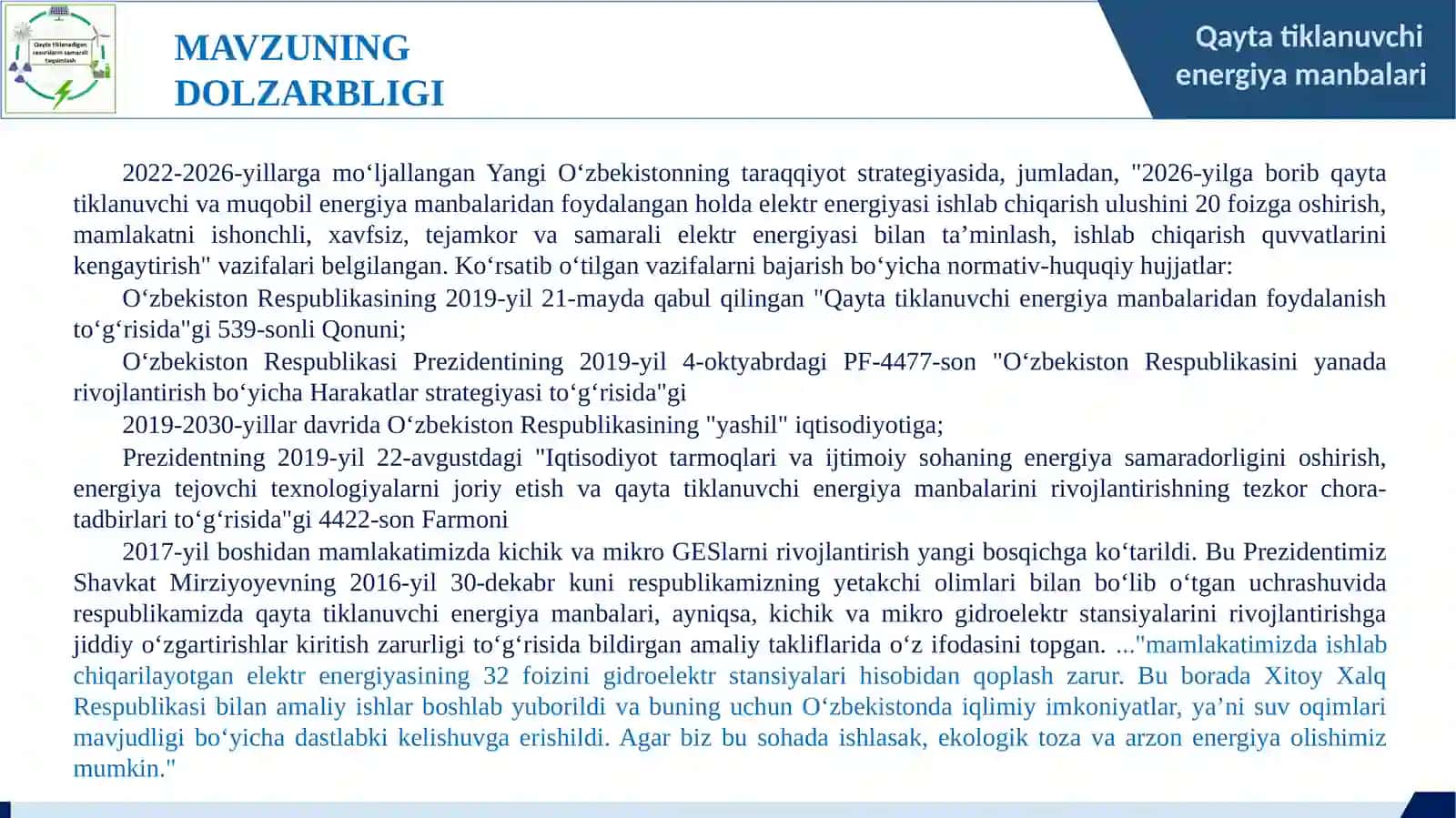 Qaytatiklanuvchi energiyamanbalari 2