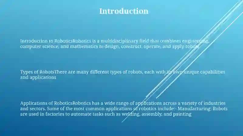 Introduction to Robotics 2