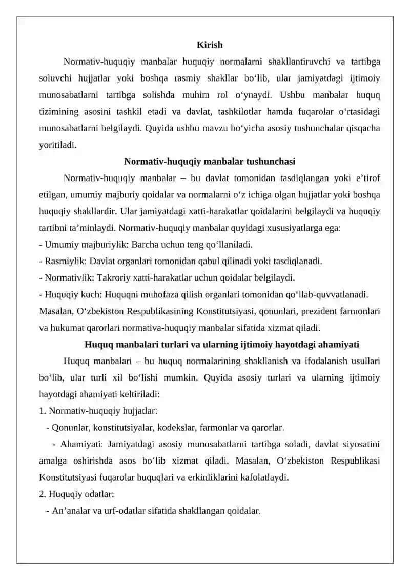 Normativ shartnomalar - huquqning maxsus manbasi sifatida 2