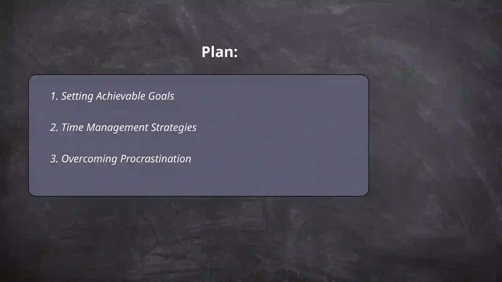 Setting Achievable Goals 2