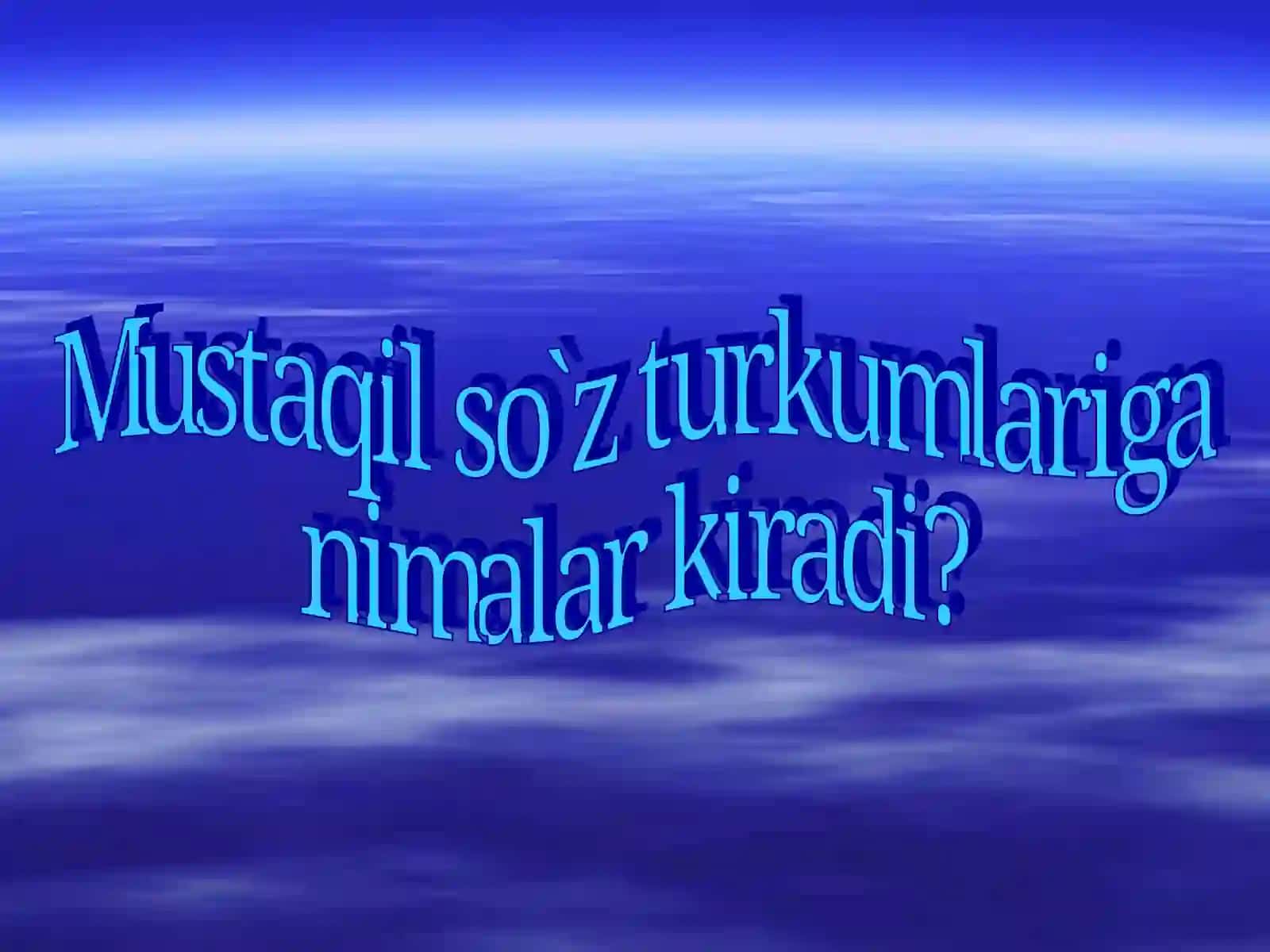 So`z turkumlari 2