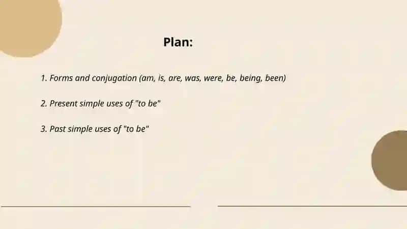 Forms and conjugation of "to be" 2