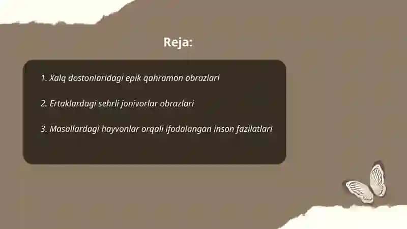 Xalq ogʻzaki ijodidagi anʼanaviy obrazlar 2