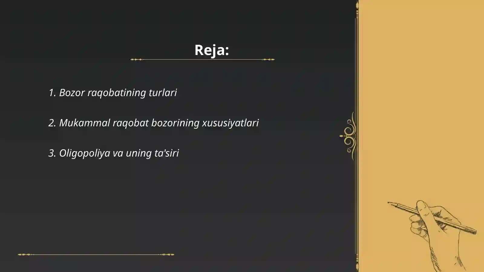 Bozor raqobatining turlari 2