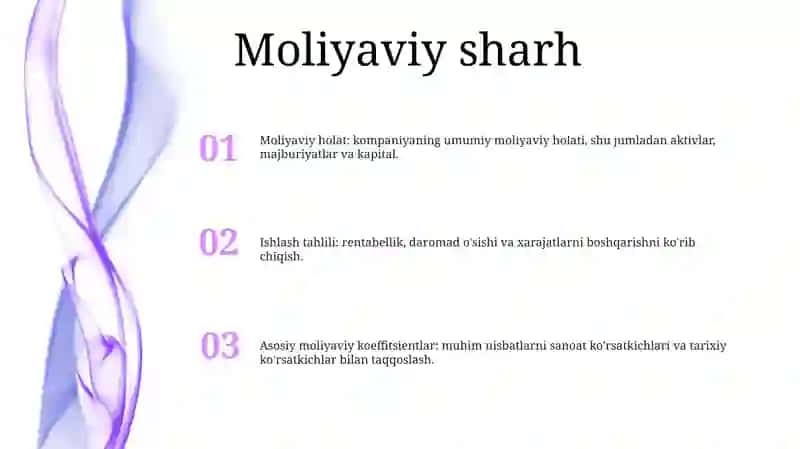 Korxonaning Moliyaviy Holatini Tahlili 2