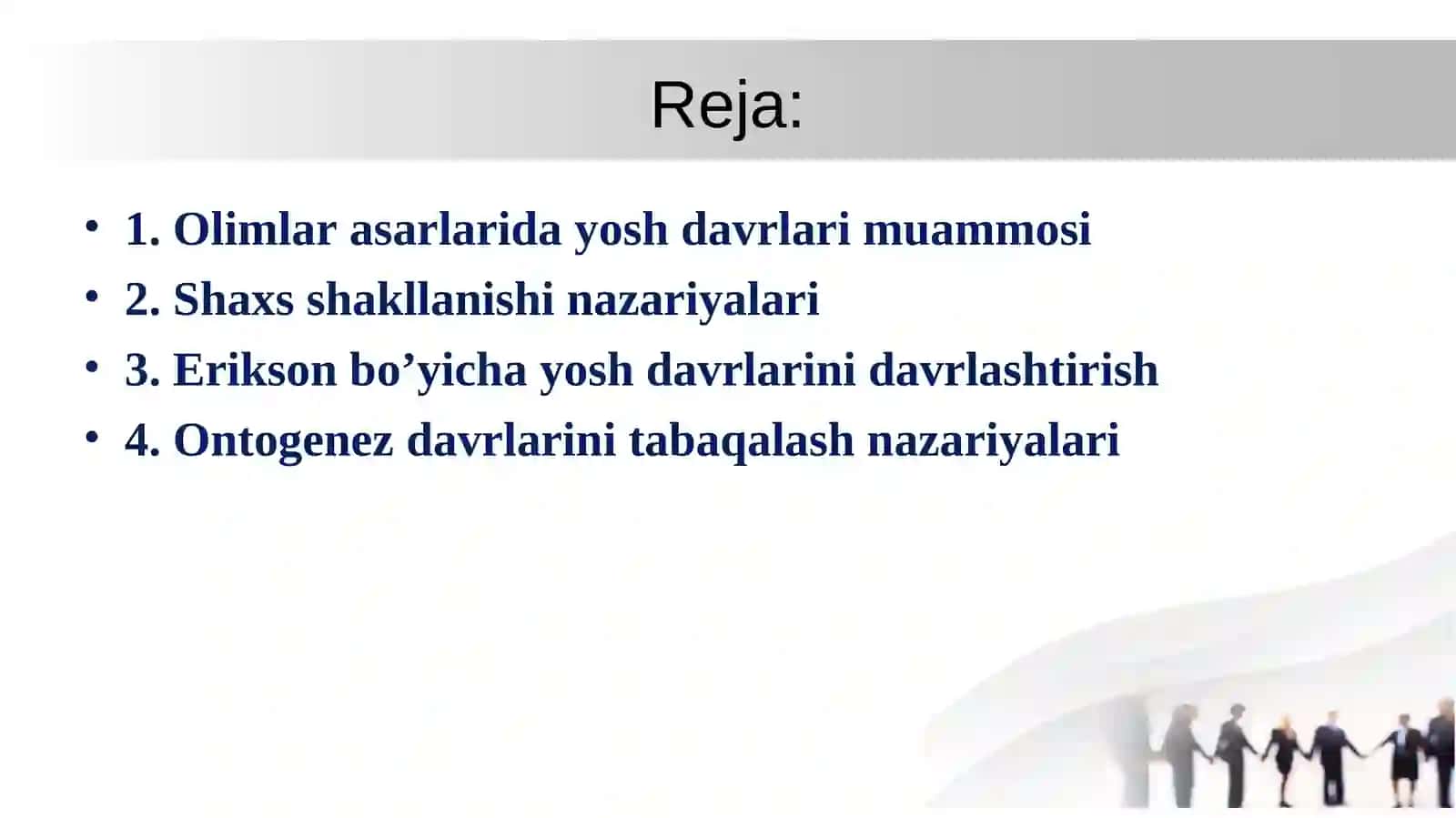 Ontogenez psixologiyasining rivojlanish bosqichlari 2