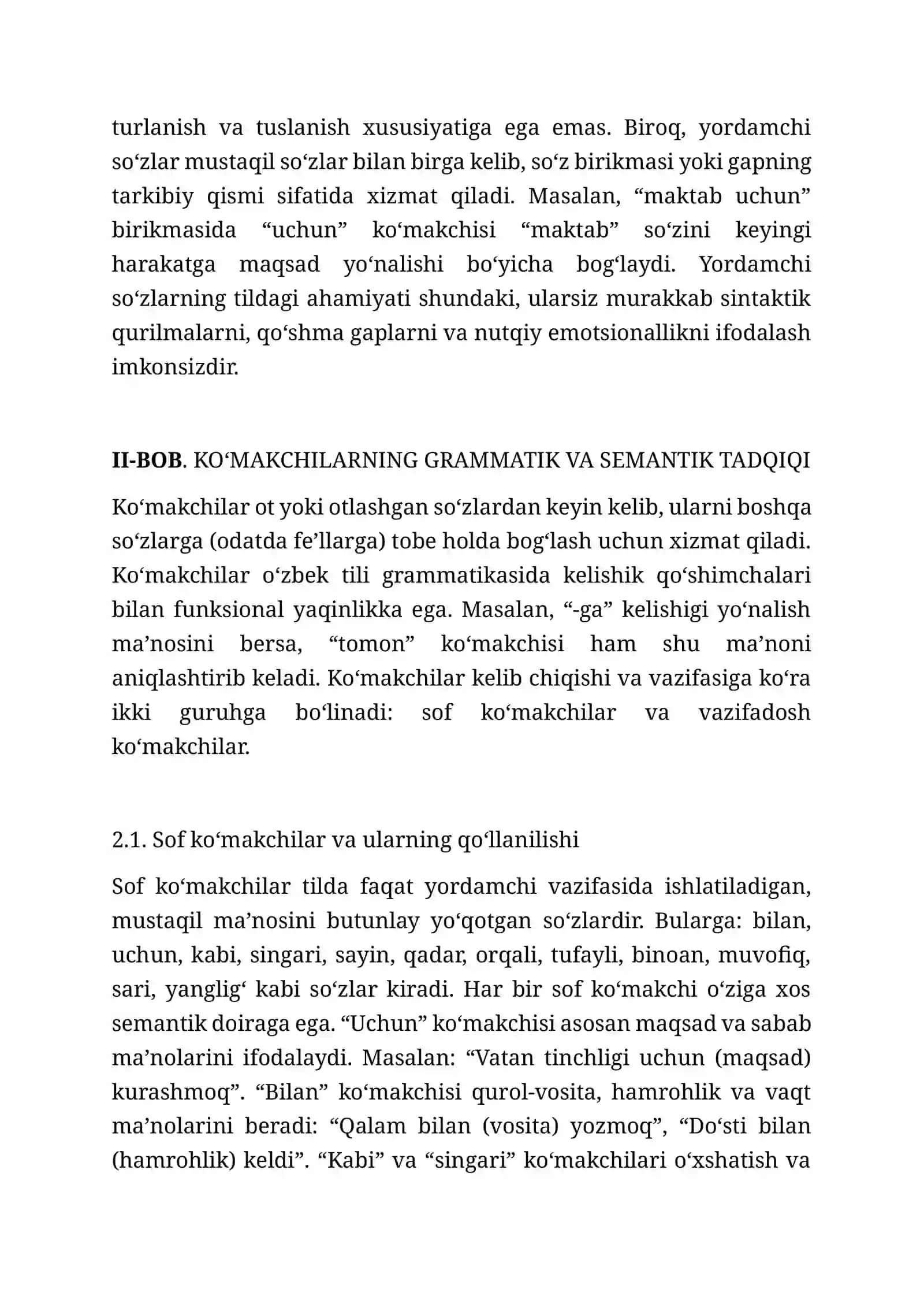 Yordamchi soʻz turkumlari 2