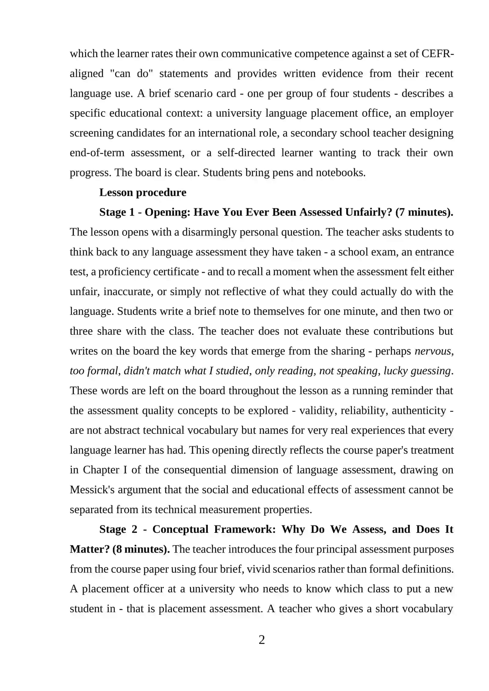 Dars rejasi (LESSON PLAN) 2