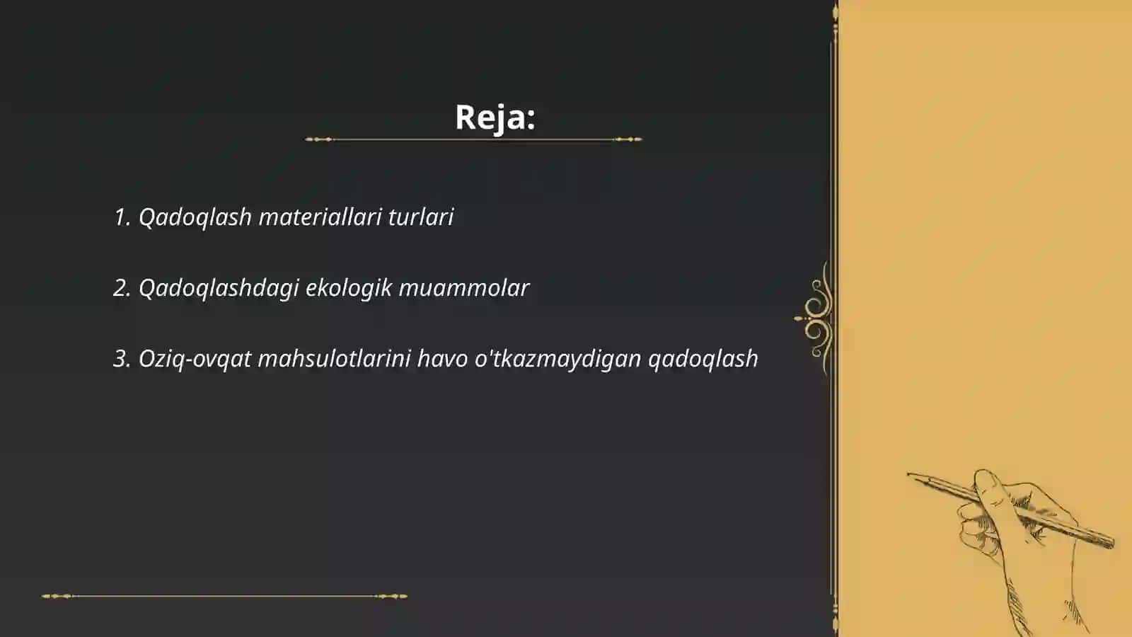 Qadoqlash materiallari turlari 2
