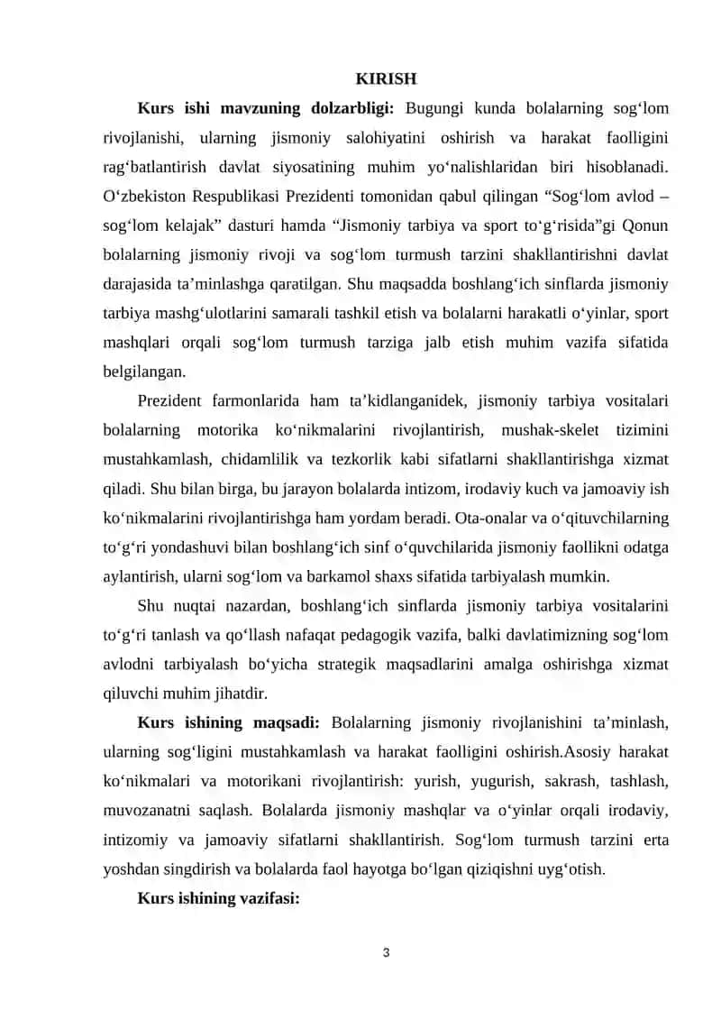 Boshlang'ich sinflari o'quvchilari jismoniy tarbiya vositalari 2
