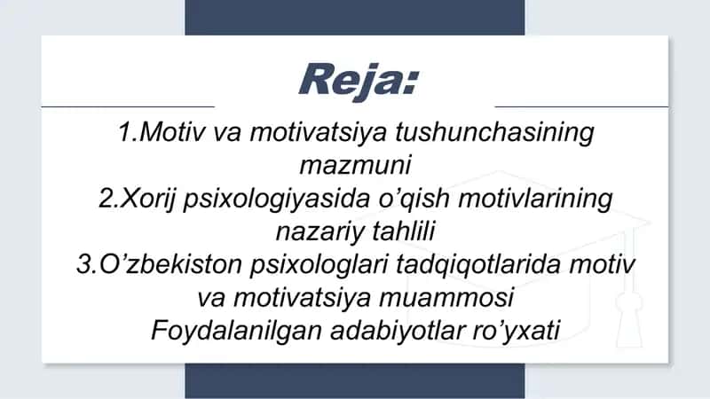 Psixologiya fanidan taqdimot 2