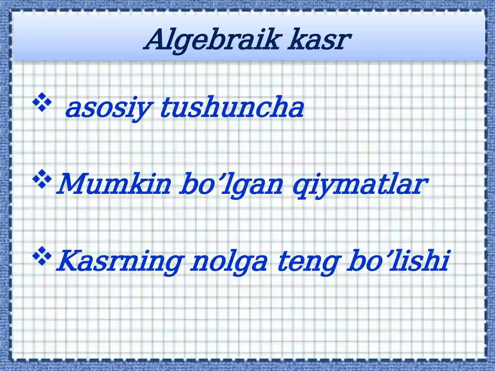 ALGEBARIK KASR 2