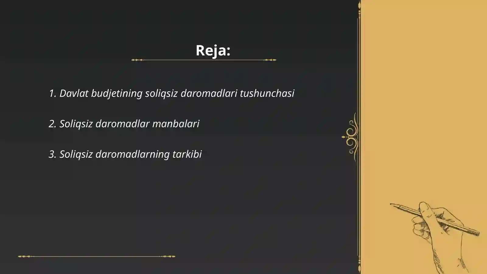Davlat budjetining soliqsiz daromadlari 2
