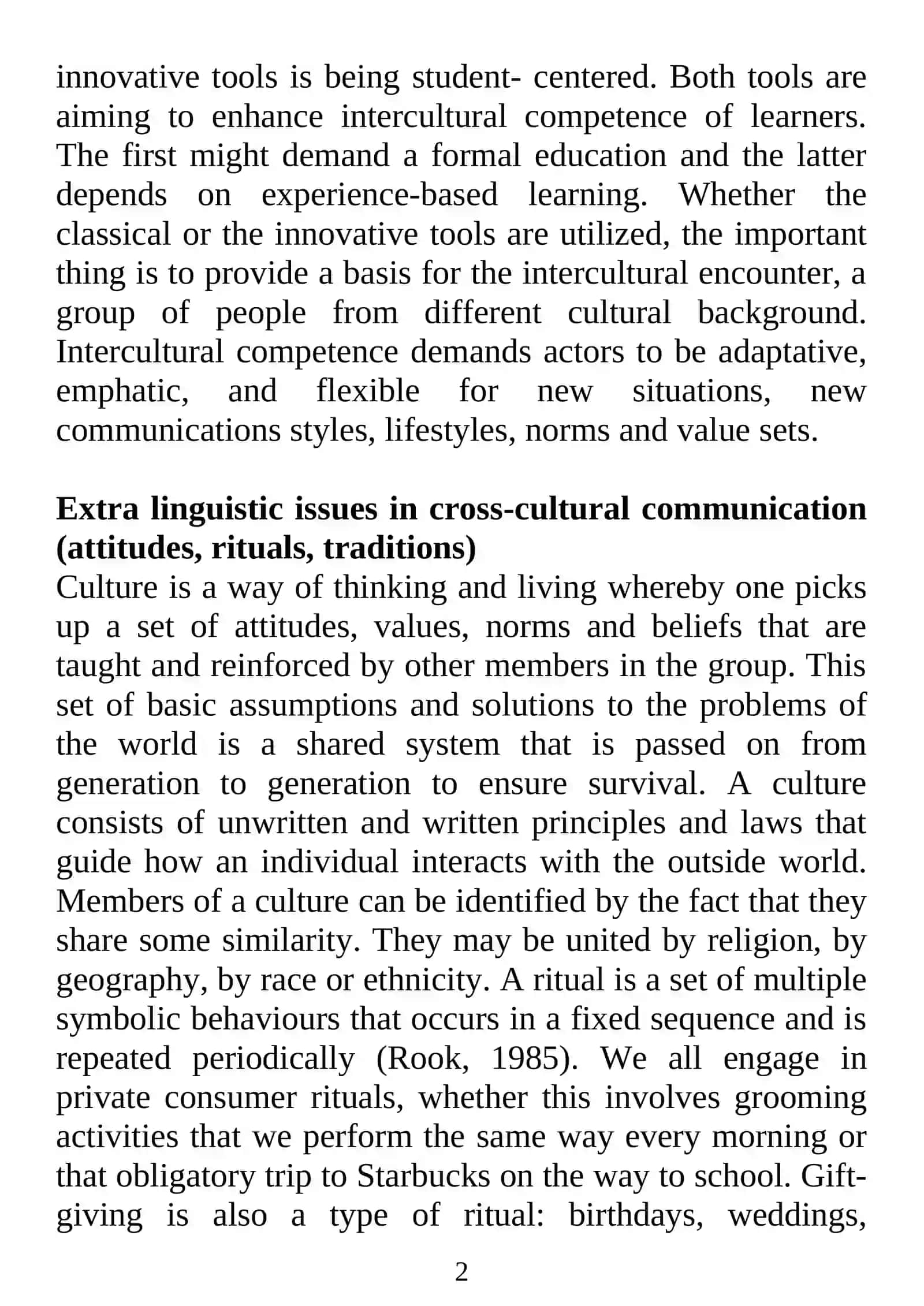 Developing Intercultural Competence 2