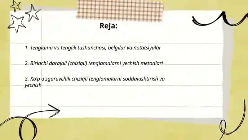 Tenglama va uni yechishga oʻrgatish 2