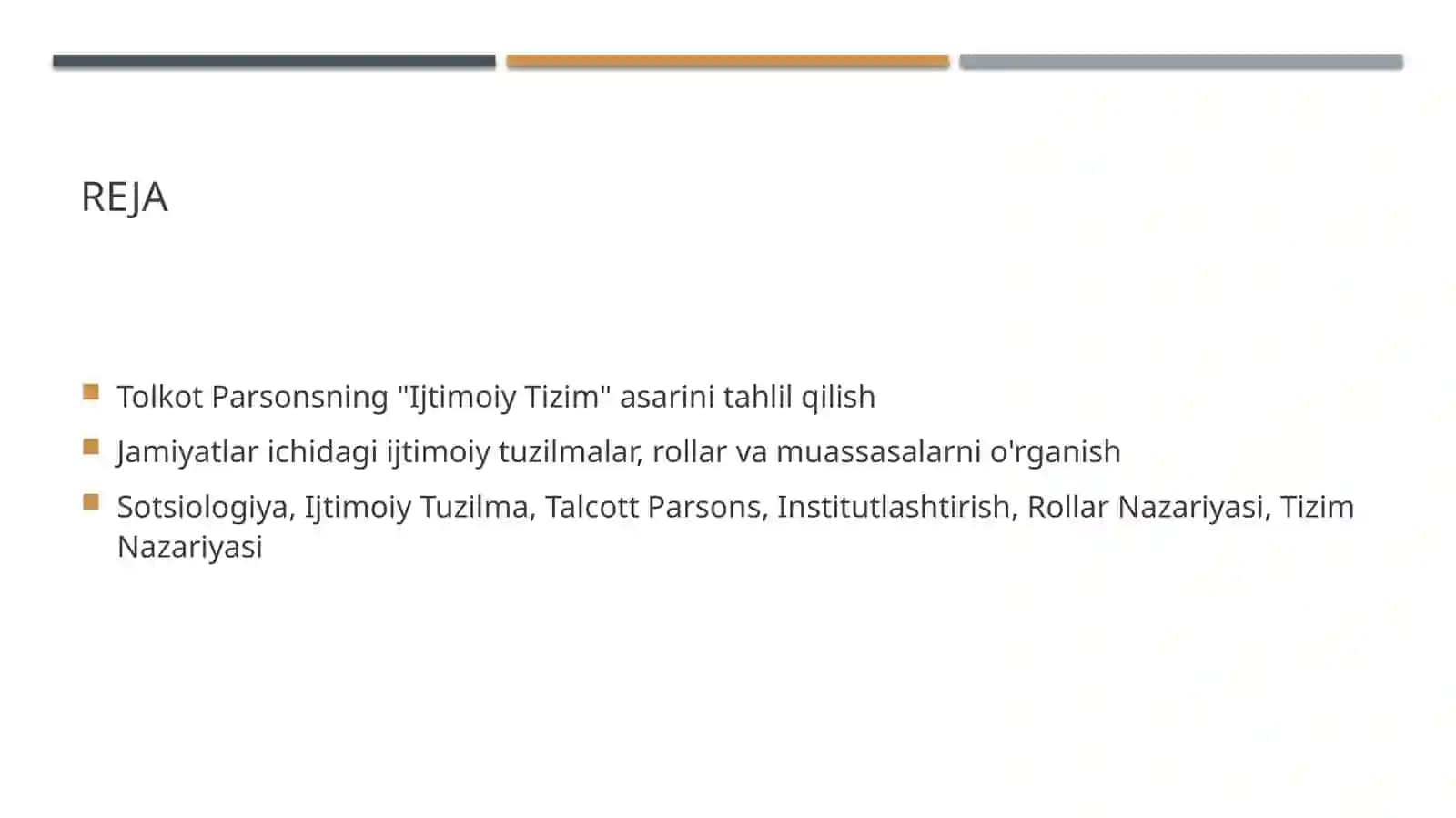 Parsonsning sotsial tizim asari 2