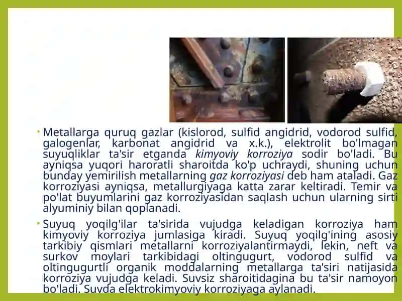 Metallarkorroziyasi haqida tushuncha 2
