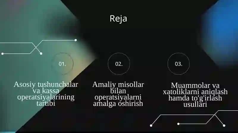 Emission-kassa operatsiyalari 2