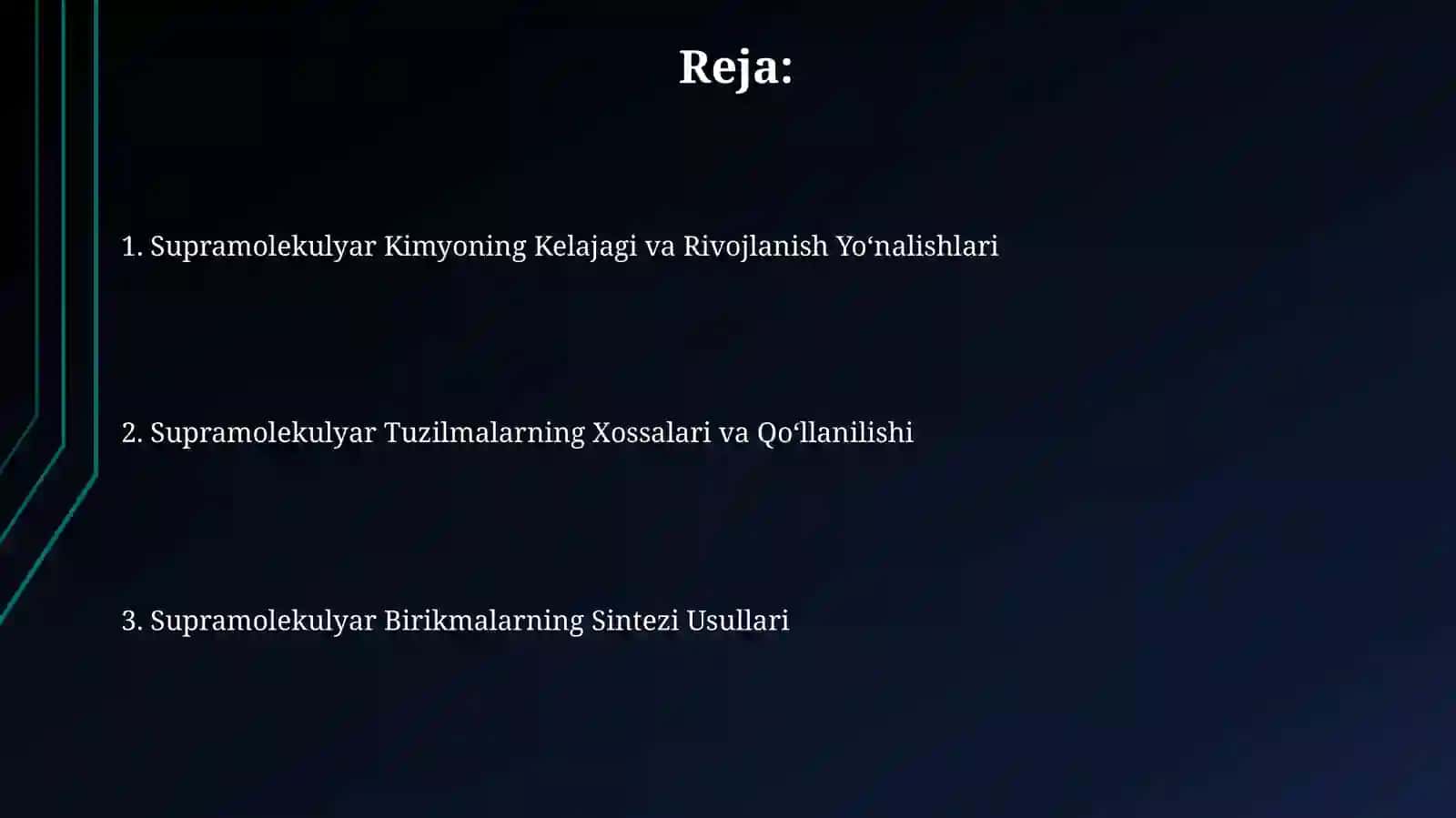 Supramolekulyar birikmalar sintezi 2