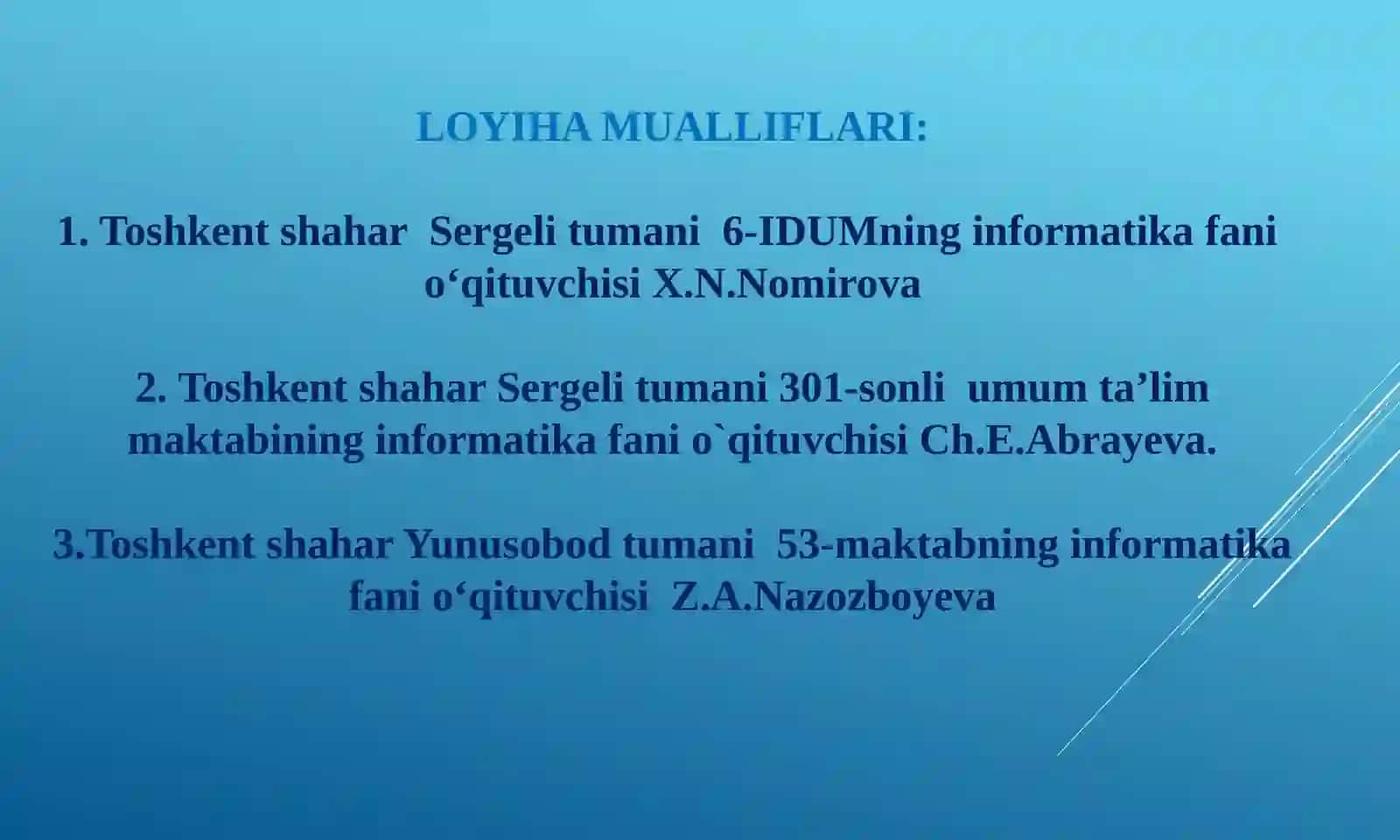 "MATN STILLARINI SOZLASH VA ULARDAN FOYDALANISH" 2