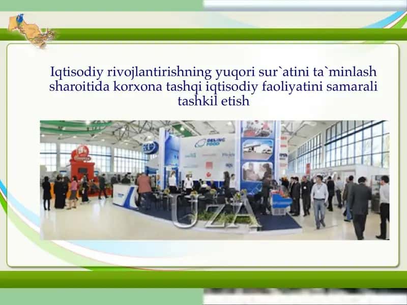O‘zbekistondagi iqtisodiy aloqalar 2